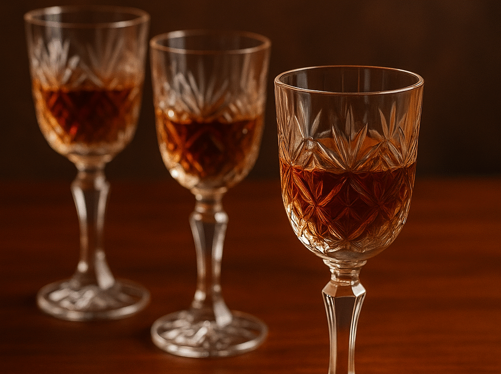 kieliszki kryształowe - likier