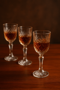kieliszki kryształowe - likier